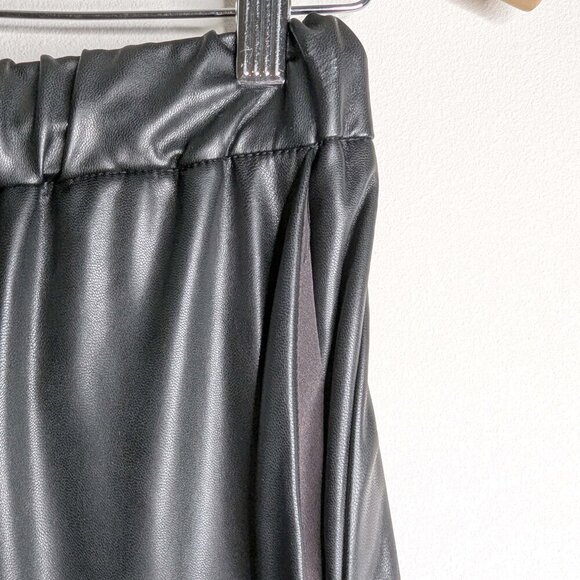 Lovers + Friends Faux Leather Jogger Pants Elastic Waist Capsule Wardrobe - Picture 13 of 15